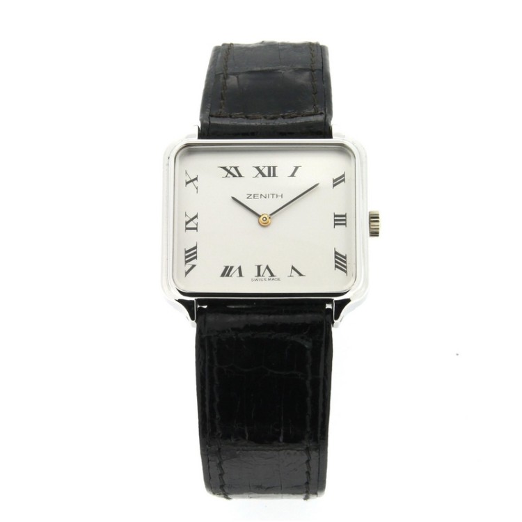 ZENITH Meccanico Manuale Rettangolare in Acciaio 28 1581 355 CFY