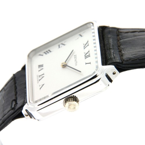 ZENITH Meccanico Manuale Rettangolare in Acciaio 28 1581 355 CFY