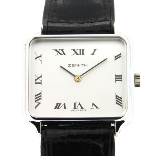 ZENITH Meccanico Manuale Rettangolare in Acciaio 28 1581 355 CFY