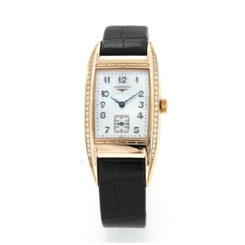 LONGINES BELLE ARTI 26 x 35 mm te madreperla e Diamanti in Oro Rosa 750