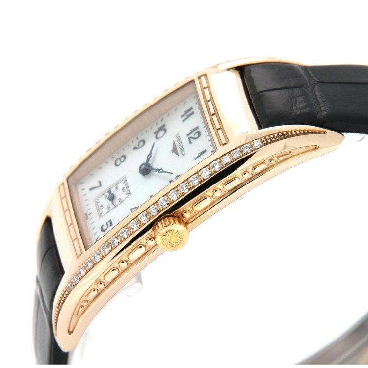 LONGINES BELLE ARTI 26 x 35 mm te madreperla e Diamanti in Oro Rosa 750