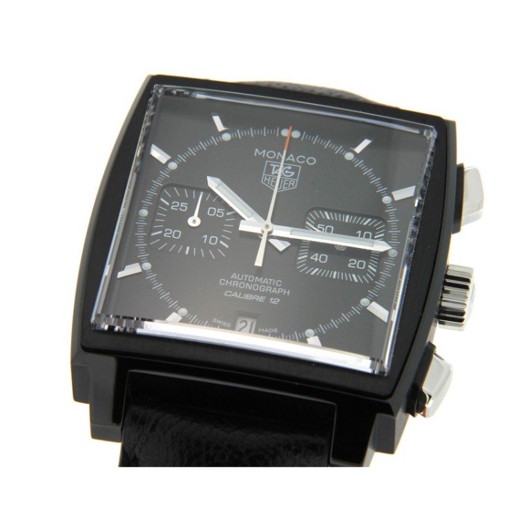 TAG HEUER MONACO Calibre 12 ACM CAW211M.FC6324 Acciaio con PVD Nero Cronografo