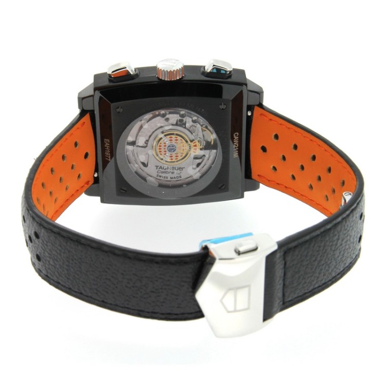 TAG HEUER MONACO Calibre 12 ACM CAW211M.FC6324 Acciaio con PVD Nero Cronografo
