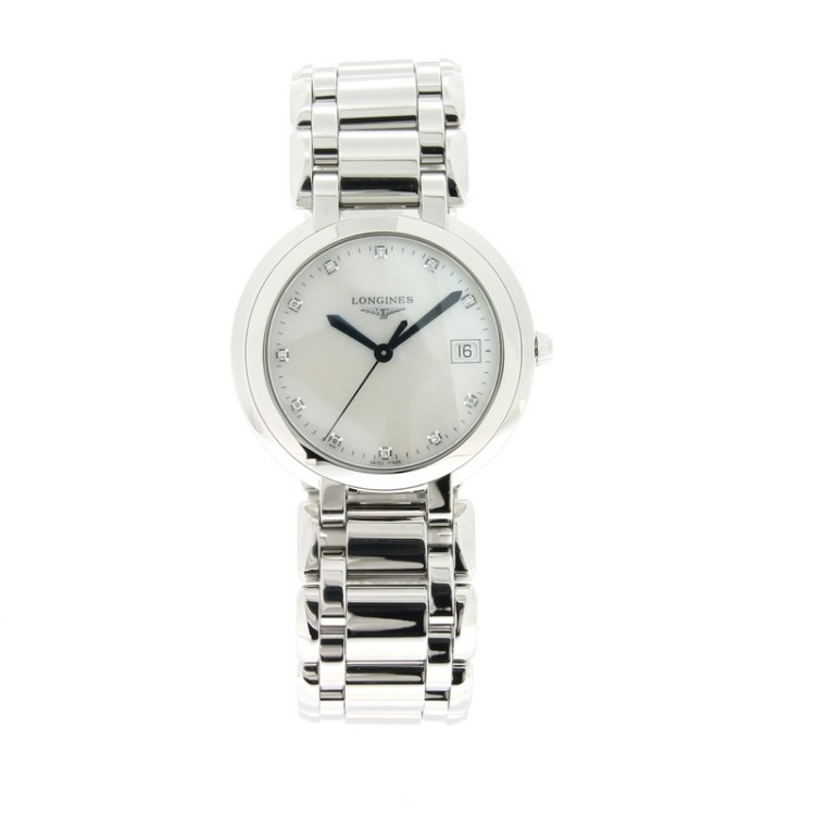 LONGINES PRIMA LUNA L8.114.4.87.6 Quarzo 34 mm Madreperla Diamanti