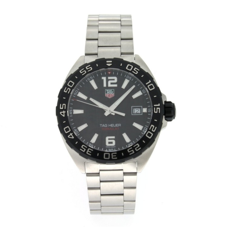 TAG HEUER F1 WAZ1110.BA0875 41 mm Nero Bracciale Acciaio