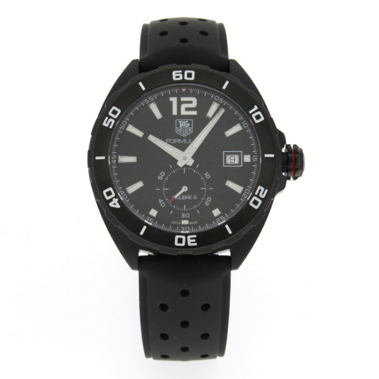 TAG HEUER F1 WAZ2112.FT8023 41 mm Automatico Nero Bracciale Acciaio