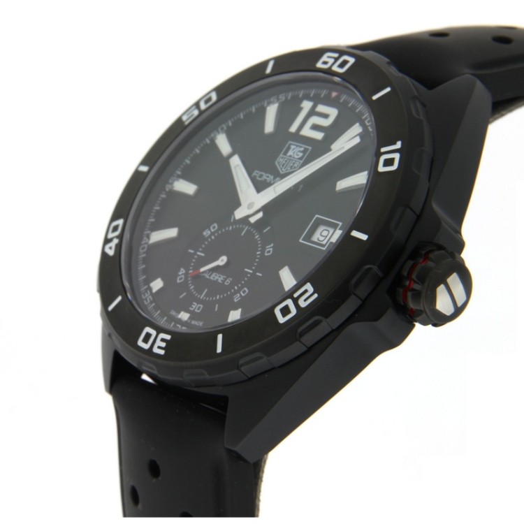 TAG HEUER F1 WAZ2112.FT8023 41 мм Автоматический Черный Стальной Браслет