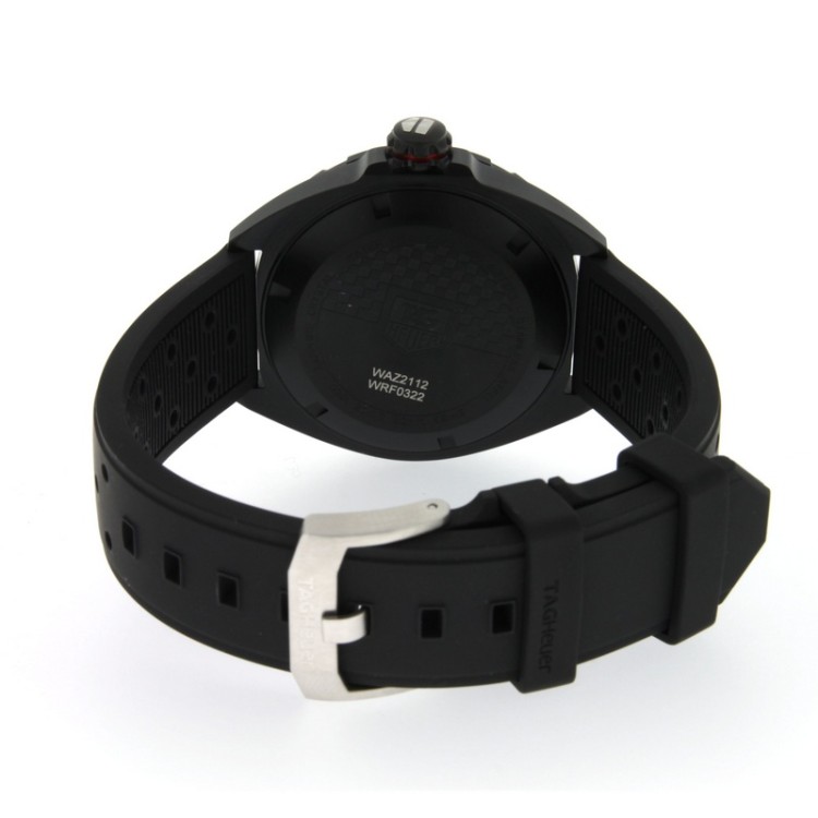 TAG HEUER F1 WAZ2112.FT8023 41 mm Automatico Nero Bracciale Acciaio