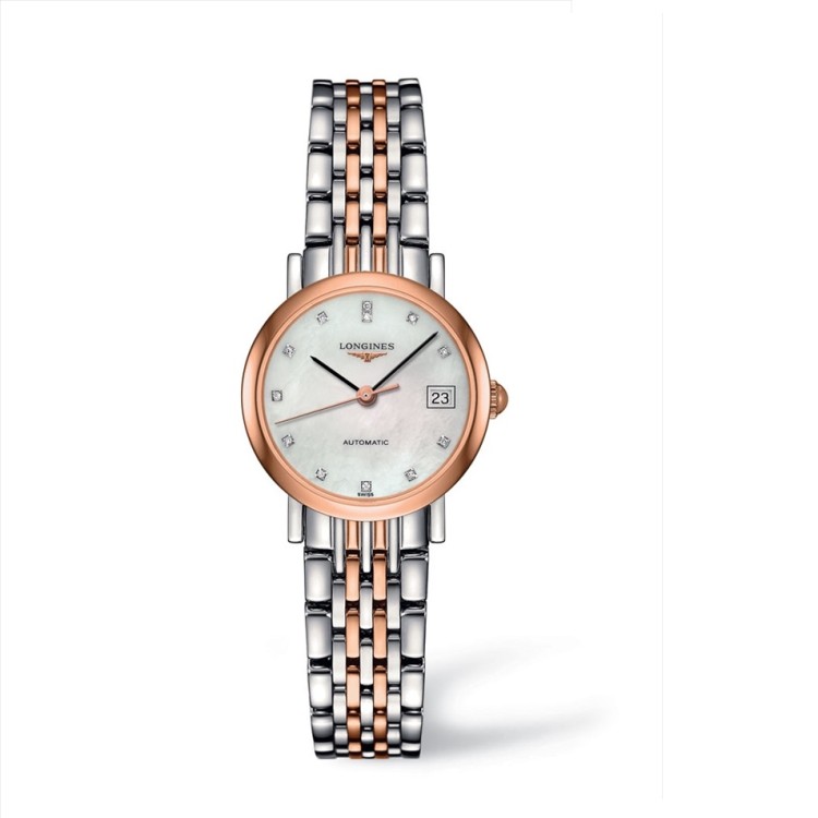 LONGINES ELEGANT COLLECTION L4.309.5.87.7 Automatico Acciaio Oro  25.5 mm