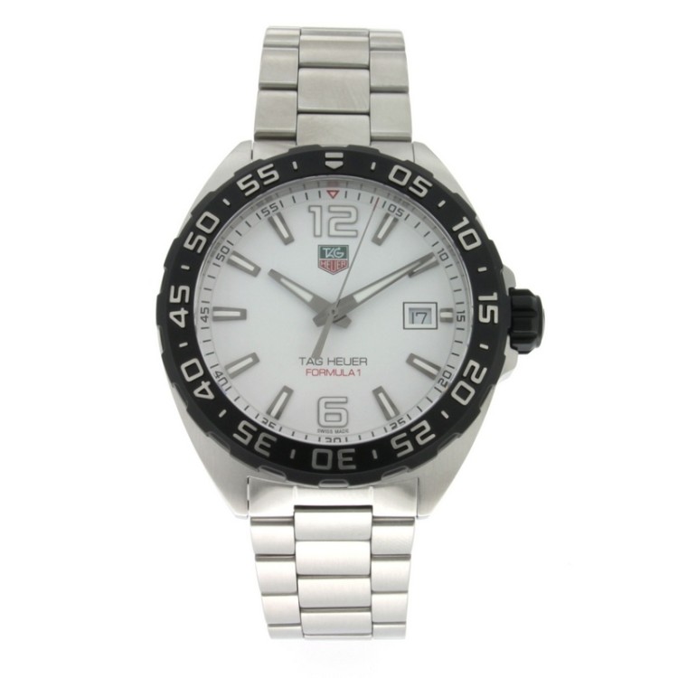 TAG HEUER F1 WAZ1111.BA0875 41 mm Nero Bracciale Acciaio
