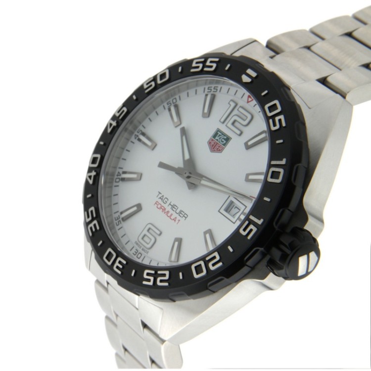 TAG HEUER F1 WAZ1111.BA0875 41 mm Nero Bracciale Acciaio