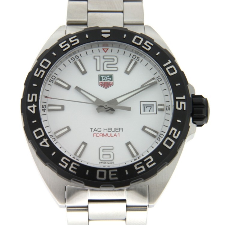 TAG HEUER F1 WAZ1111.BA0875 41 мм Черный Стальной Браслет