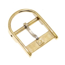 Zenith Fibbia Vintage ardiglione placcato oro 14 mm con passante rotondo 2