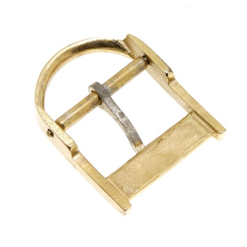 Zenith Fibbia Vintage ardiglione placcato oro 14 mm con passante rotondo