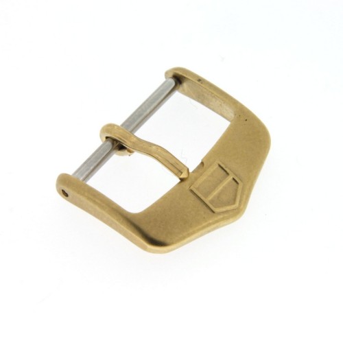 Tag Heuer Fibbia ardiglione placcato oro satinato 18 mm