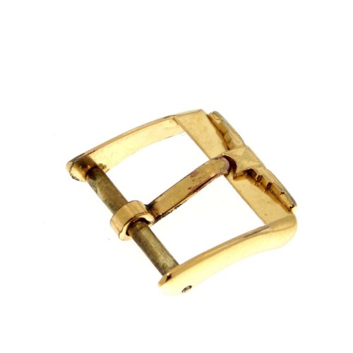 Longines Fibbia Vintage ardiglione Placcata Oro 15 mm emblema applicato