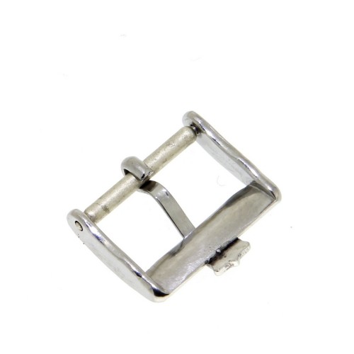 Eberhard Fibbia Vintage ardiglione Acciaio  14 mm emblema applicato