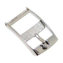 Omega Fibbia Vintage Lunga ardiglione Acciaio 14 mm emblema applicato 2