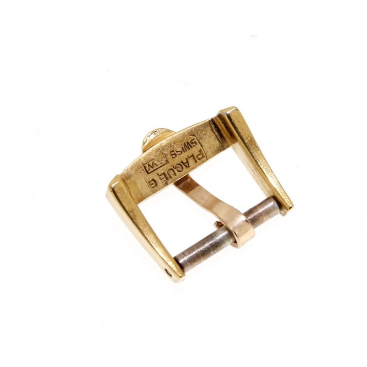 Omega Fibbia Vintage ardiglione Placcata Oro Rosa 10 mm emblema applicato