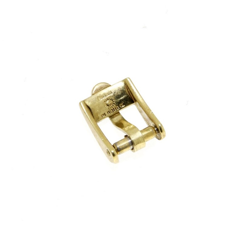 Omega Fibbia Vintage ardiglione Placcata Oro 7 mm emblema applicato